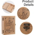thumbnail image 4 of Caja de madera de haya "La Emperatriz" para guardar cartas del tarot, joyero para grabar cartas del tarot, soporte para guardar herramientas sagradas, 13 x 8 x 3,7 cm., 4 of 7