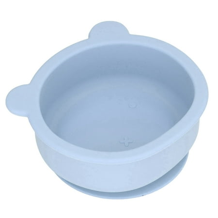 

Silicone Baby Bowl Set Curved Handle Silicone Material Easy To Clean Set Silicone Wide Applicability For Most Tables For High Chair Grey Blue