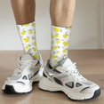 thumbnail image 6 of Logiee Yellow Lemon Leaves Print Adult Socks for Men & Women,Calf Socks, Ankle Socks,Boots Socks,Breathable Casual Sock,Unisex Crew Socks, 6 of 6