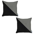 thumbnail image 2 of Bohemian Set of 2 Handmade Decorative Throw Pillow Houndstooth Jacquard 18" x 18" Black Square for Couch, Bedding, 2 of 5