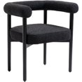 thumbnail image 1 of Meridian Furniture Hyatt Boucle Dining Chair, Black, 1 of 8