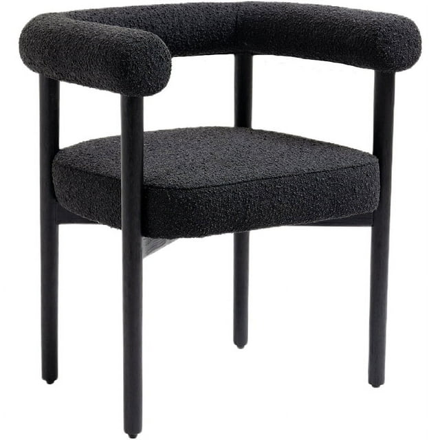 Meridian Furniture Hyatt Boucle Dining Chair, Black