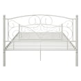thumbnail image 6 of Full Size White Metal Bed Frame - Unique Flower Design, Sturdy Steel, 78"x56.5", No Box Spring Needed, Quiet &amp; Stable, Bedroom Furniture, 6 of 11