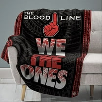 Black The Bloodline 60" x 80" Raschel Plush Throw Blanket