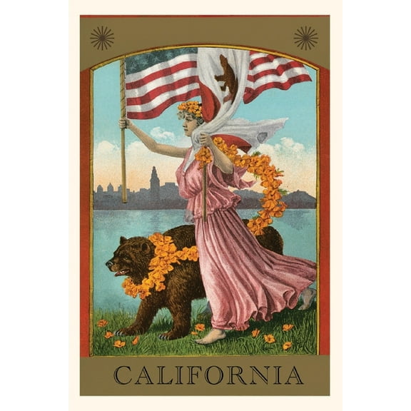 Pocket Sized - Found Image Press Journals: Vintage Journal California Belle with Bear (Paperback)