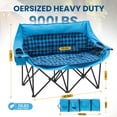 thumbnail image 4 of ABORON Oversized Double Camping Chair - Upgraded 2-Person Heavy Duty Folding Chairs with Headrest, Extra-thick Padded Loveseat Chair for Adults, with Cup Holder & Phone Holder & Carry Bag, 4 of 8