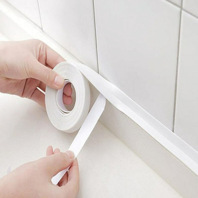 Bathtub Wall Sealing Caulk Strip PE Self Adhesive Waterproof Sealing Tape  Strip Caulk Sealer Decorative Trim for Kitchen Bathroom Shower Toilet Wall  Corner 38mm…
