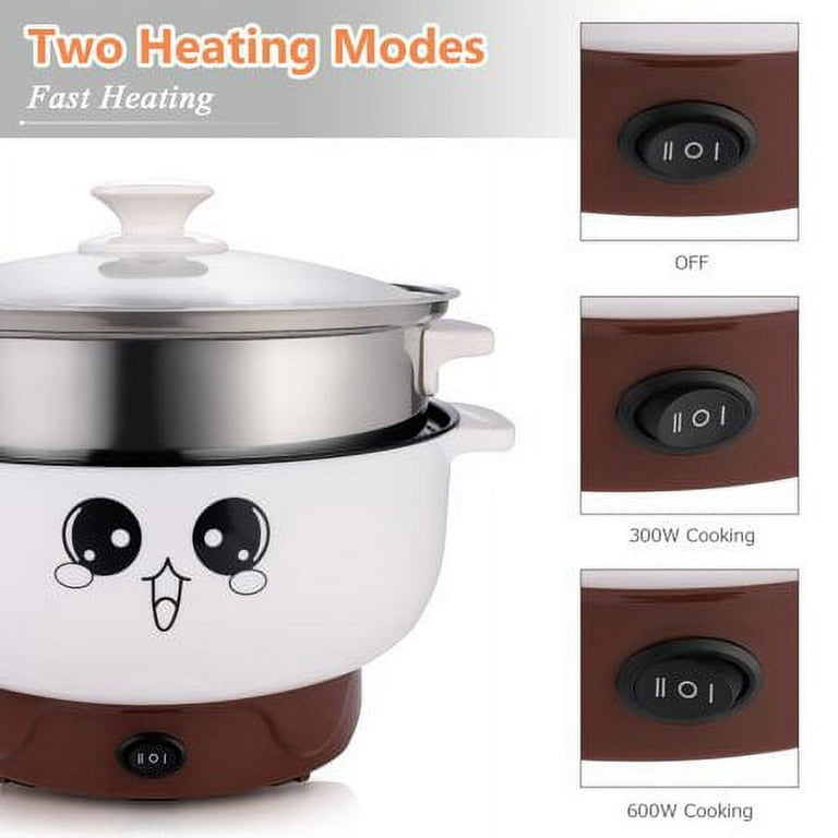 Non Stick Mini Electric 1.8L Rice Cooker Stainless Steel Multi-cooker 2  Layer