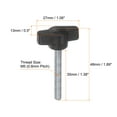 thumbnail image 2 of Uxcell 10 Packs M5 x 35mm Male Thread T/Z Wing Knobs Thumb Screw Clamping Knobs Grip Black, 2 of 5