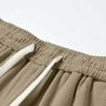 thumbnail image 6 of ZQUUVOU Mans Winter Pants Cargo Velvet Pockets Elastic Waist High Waist Straight-Leg Workwear Pants C-Khaki, 6 of 7