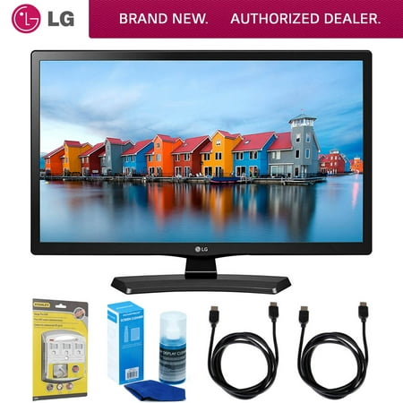 LG 24LH4830-PU 24-Inch Smart LED TV (2017 Model) w/ Accessories Bundle Includes, SurgePro 6-Outlet Surge Adapter with Night Light, 2x 6ft. HDMI Cable & Screen Cleaner For LED (Best Price For Lg Oled55c7p)