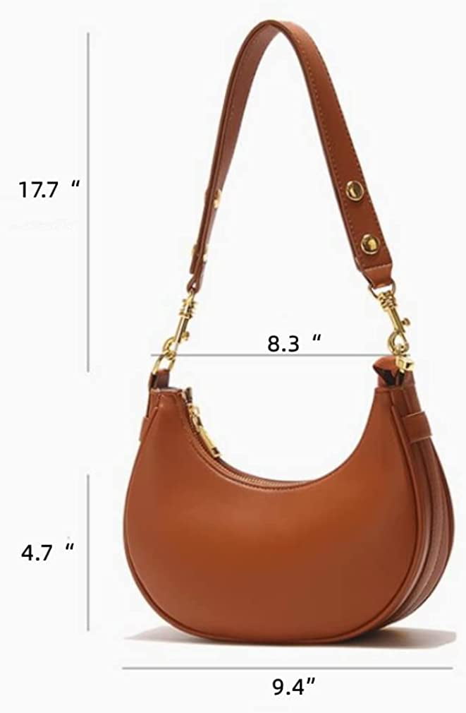 Pikadingnis Women Hobo Bag Trendy Stone Pattern Tote Bag Small Bright Shell Outdoor Shoulder Bag, Adult Unisex, Size: One size, Brown