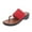 Red, variant on Womens Beach Sandals Summer Women's New One-line Wedge Toe Beach Wearing Beach Sandals Brown 36