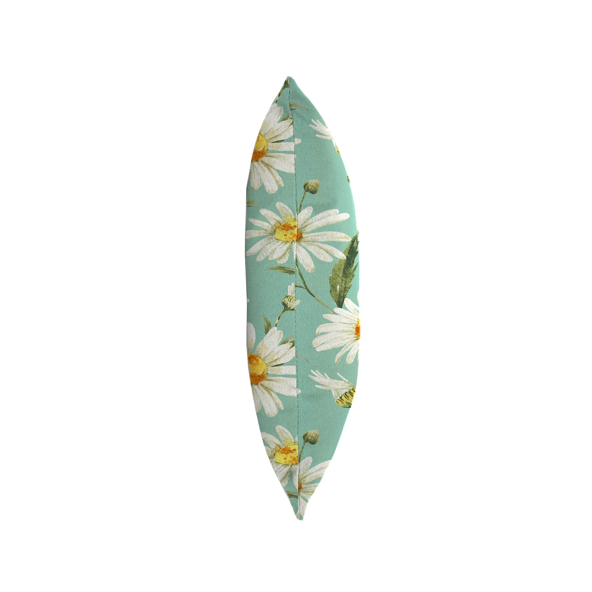 Jordan Manufacturing 16" x 16" Daphne Iceberg Aqua Floral Square Outdoor Throw Pillow (4 Pack)