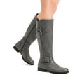 thumbnail image 4 of Dream Pairs Women's Riding Pirate & Motorcycle Buckle Knee High Boots: Comfortable Low Chunky Heel Flat Design, 4 of 7