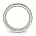 thumbnail image 2 of Stainless Steel Polished White Ceramic CZ Ring 9 Size, 2 of 7