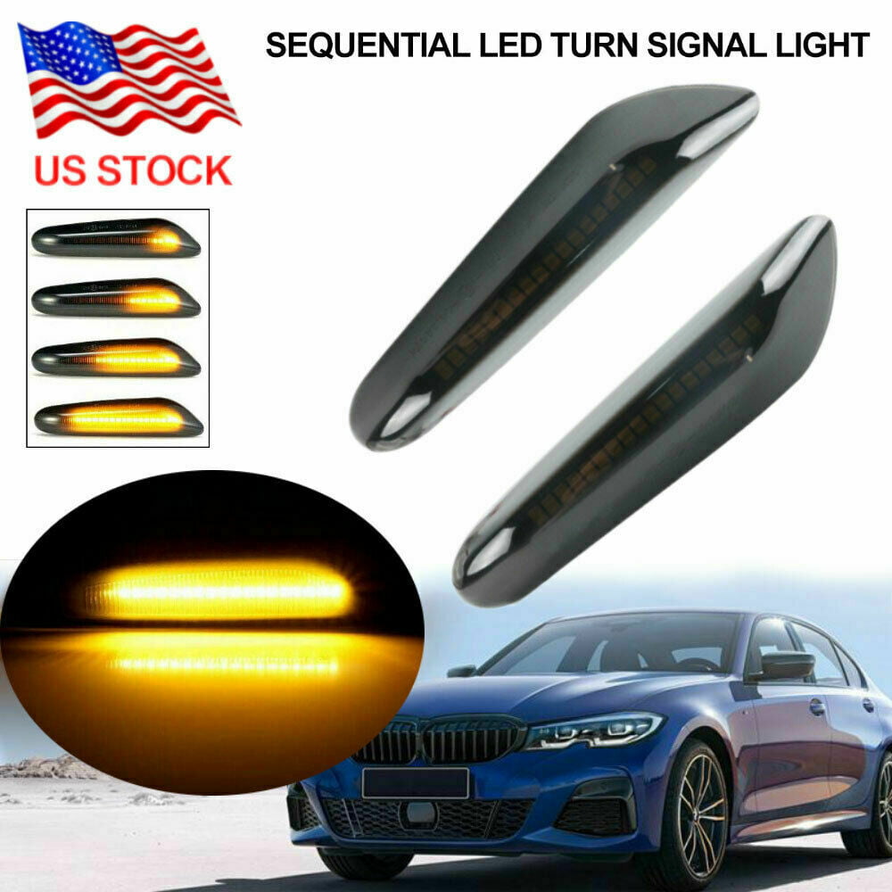 LED Seitenblinker Chrom Blinker für BMW E46 E90 E91 E60 E61 E82 E87 