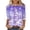 ZQR1-Purple, variant on VKOYWKM Fall Tops Women 3/4 Length Sleeve Women Tops Christmas Santa Graphic Tees Loose Fit Crew Neck Xmas Family Party Top Blouses