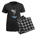 thumbnail image 5 of CafePress - Silly Soccer Shark Women's Dark Pajamas - Women's Short Sleeve Print T-Shirt and Pants Dark Cotton Pajama Set, 5 of 7