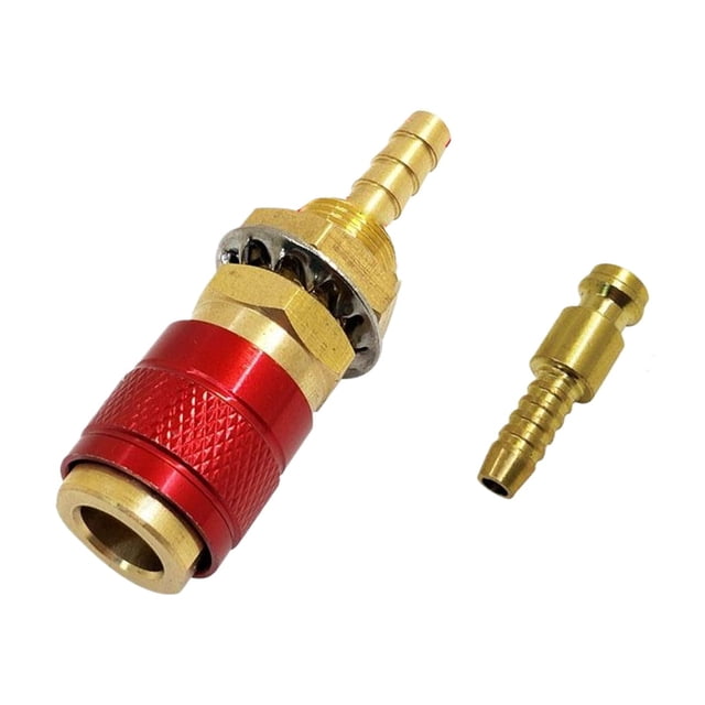 Scienceny Conexión rápida hembra de 6 mm para máquinas Uni Mig y Female Barb Materiales de construcción rojo
