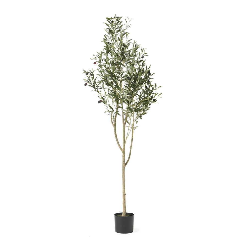 Taos 6' x 2' Artificial Tabletop Olive Tree, Green