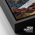 thumbnail image 4 of PixonSign Framed Canvas Print Wall Art Set Granite Marble Sun Mountain Range Nature Wilderness Illustrations Modern Art Farmhouse/Country Landscape - 24"x36" Black, 4 of 5