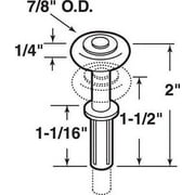 5PK Prime-Line Brown Steel Bi-fold Door Top Wheel Guide
