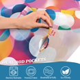 thumbnail image 4 of Yayeee Kitchen Valance Rod Pocket 54" x 18" Living Room Window Curtain, White Colorful Circles, 4 of 6