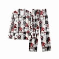 thumbnail image 4 of Sakmal Christmas Pajamas for Women Set Santa Claus Plus Size Pants and Shirt Pj Set Collared Long Sleeve Pajamas for Women, 4 of 4