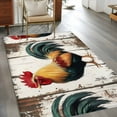 thumbnail image 2 of Hallway Runner Rugs 2.7x5 Ft, Vintage Rooster Non Slip Area Rugs for Kitchen Bedroom Entryway, Retro Farmhouse Rooster Watercolor Washable Carpet Runner Rug Floor Mats for Bedroom Home Decor, 2 of 9