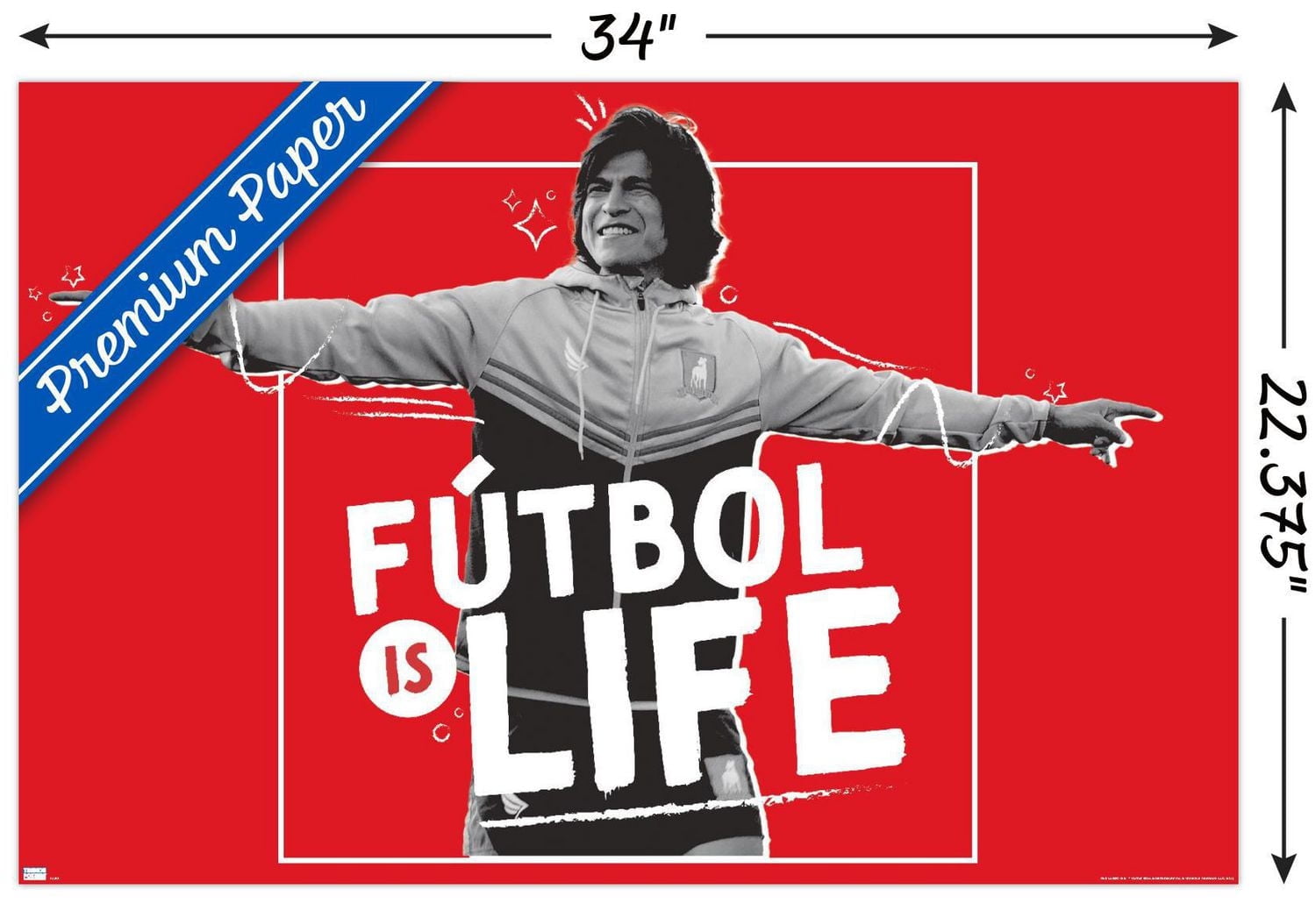 Ted Lasso - Futbol is Life Wall Poster, 22.375" x 34"