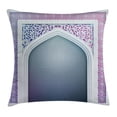 thumbnail image 1 of Moroccan Throw Pillow Cushion Cover, Old Fashion Ottoman Arch Door Surrounded by Digital Featured Sacred Geometry Motif, Decorative Square Accent Pillow Case, 16 X 16 Inches, Mauve Grey, by Ambesonne, 1 of 2