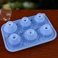 thumbnail image 5 of Eqslft Baseball Shaped Ice Ball Mold, 6-Cavity Silicone Ice Cube Tray, Spherical Ice Maker for , Cocktails, and Sports Themed Parties, 5 of 7
