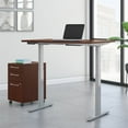 thumbnail image 2 of Move 60 Series Height Adjustable Standing Desk with Storage in Cherry, 2 of 7