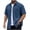 Blue, variant on Men's Button Down Shirts Solid Color Short Sleeve Lapel Neck Shirt Soft Comfortable Breathable Outdoor Cycling Hiking Summer Casual Tops