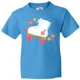 thumbnail image 3 of Inktastic Roller Skate Flowers Youth T-Shirt, 3 of 5