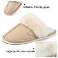 thumbnail image 5 of Ecetana Women's Comfy Faux Fur Slippers Memory Foam Slip-on House Shoes, 5 of 6