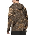 thumbnail image 4 of WTOBBY Men's Camouflage Fashion Hoodie with Long Sleeve SPF/UV Sun Protection, Protective Shirt for Outdoor Activities, Quick-Dry and Comfortable ,Brown 2XL, 4 of 4
