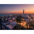 thumbnail image 2 of Noah Jigsaw Puzzle Aerial night cityscape with small residential buildings, illuminated mosque with a minaret and distant lights of ships in the sea, Istanbul, Turkey 1000 pieces, 2 of 2