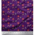 thumbnail image 1 of Soimoi Purple Silk Fabric Text & Dream Catcher Home Decor Decor Fabric Printed Yard 42 Inch Wide, 1 of 3