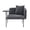Dark Gray, variant on Upholstered Accent Lounge Chair with Small Table and Back Pillow, Modern Single Sofa Armchair with Metal Frame and Side Pockets, Navy Reading Seating for Bedroom Home Office