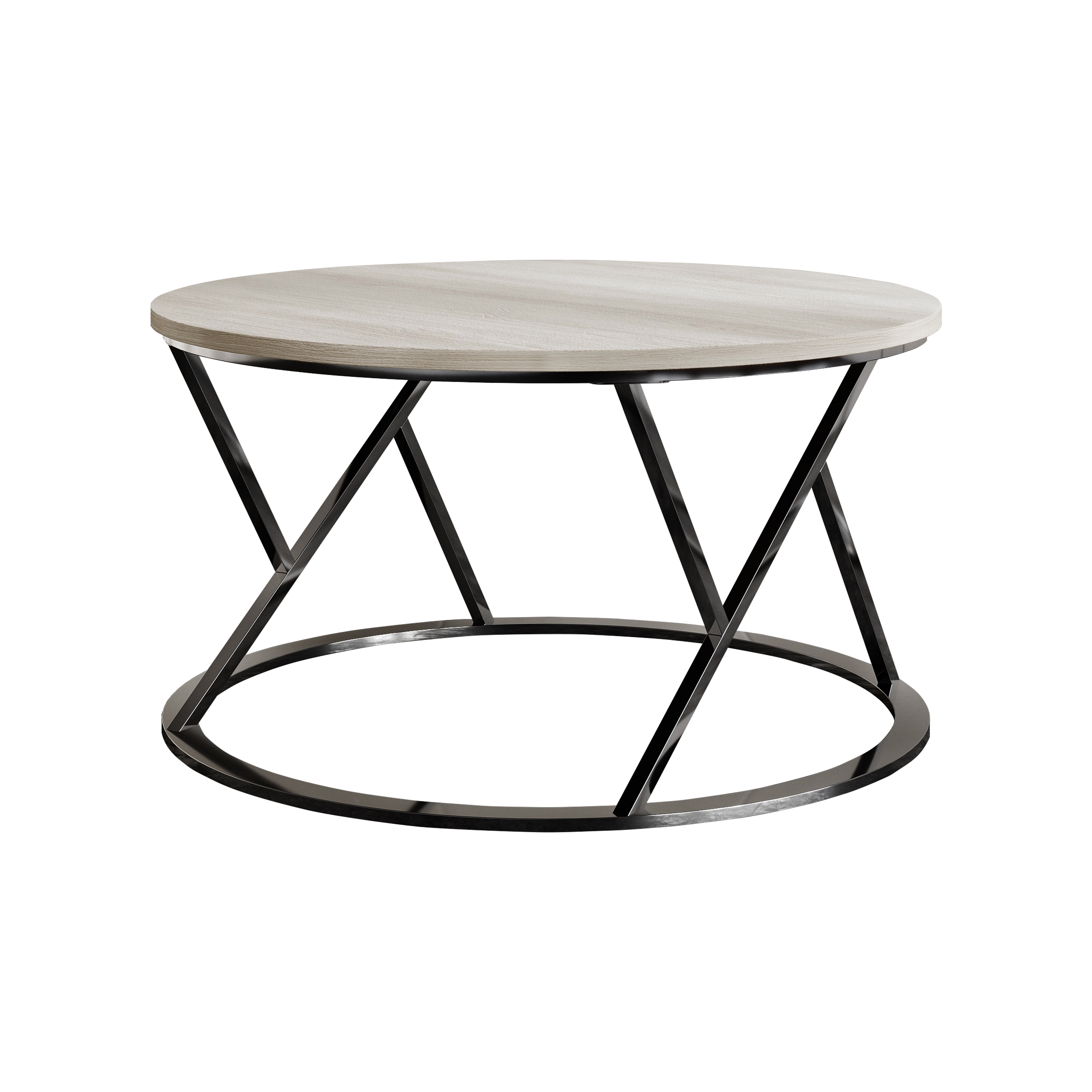 Castle Place Simple 3 Piece Coffee Table Set, Light Grey