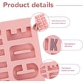 thumbnail image 3 of 26 Cavity Easy Demolding Non-stick Silicone Alphabet Mold, A-Z Letter Mold for Ice Cube Making Chocolate Candy Cake Decoration Pudding, 3 of 7