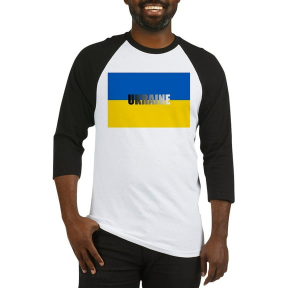 CafePress - National Flag Of ??????? / Ukraine Baseball Jersey - Cotton Baseball Jersey, 3/4 Raglan Sleeve Shirt