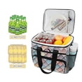 thumbnail image 2 of FORMRS Insulated Cooler Bag 24 Cans Capacity Soft Leakproof Lunch Box with Side Pockets, Red Art Pattern, 2 of 7
