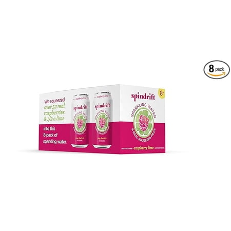 Spindrift Raspberry Lime Sparkling Water, 12 Fl. Oz. Cans (Pack of 8)