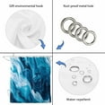 thumbnail image 6 of Blue Ocean Waves Bathroom Shower Curtains with Hooks, Blue Marble Waterproof Fabric Washable Shower Curtain for Home Hotel Bathtub Decor 36x72 Inch, 6 of 9