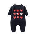 thumbnail image 2 of Edvintorg 3-18 Months Baby Rompers Newborn Toddler Baby Girls Boys Clothes Cute Valentine's Day Heart Print Long Sleeve One-Piece Romper Jumpsuit Infant Cotton Clothes, 2 of 4