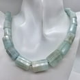 thumbnail image 4 of Aquamarine Graduated Faceted Tube Bead Strand | 8x5 to 20x15mm Blue| 34 Beads |, 4 of 12