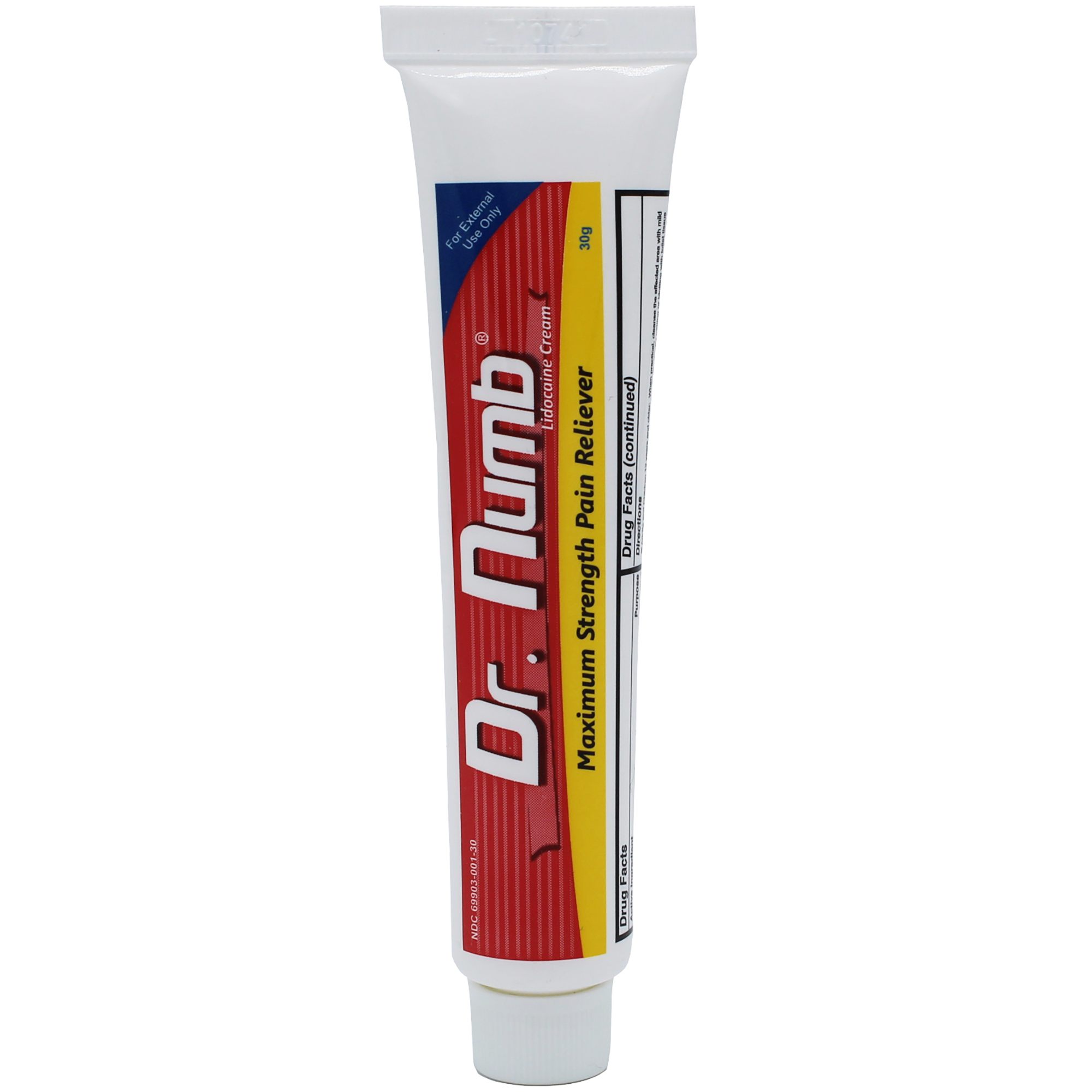 Dr. Numb 5% Lidocaine Topical Anesthetic Numbing Cream for Pain Relief, Maximum Strength with Vitamin E for Real Time Relieves of Local Discomfort, Itching, Pain, Soreness or Burning - 30g - image 3 of 5